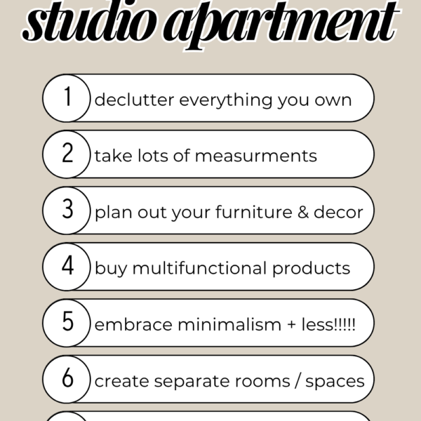 7 Best Tips for Living in a Studio Apartment